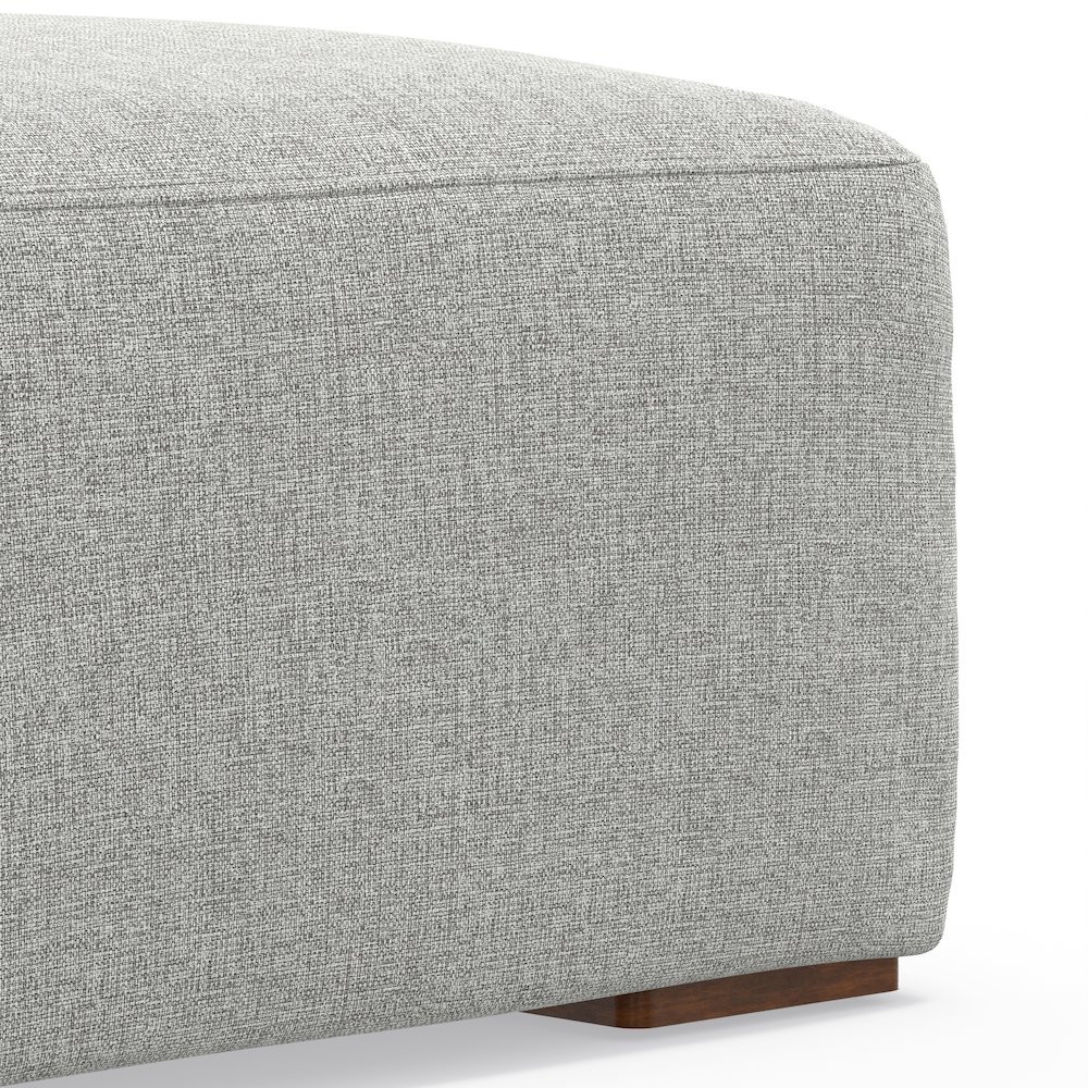 Rex Ottoman In Tightly Woven Performance Fabric. Picture 3