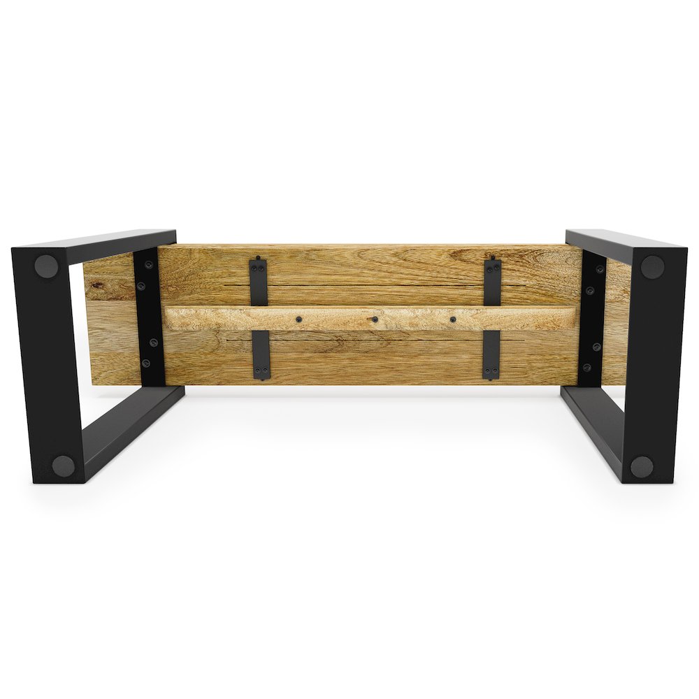 Nessa Solid Mango Wood Bench In Natural. Picture 3