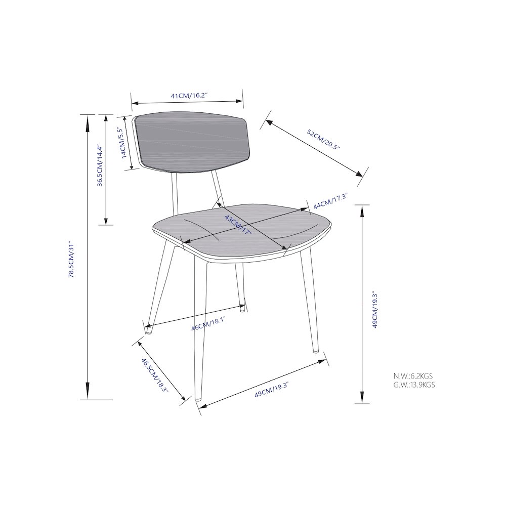 Mavis Dining Chair ( Set Of 2 ) In White Vegan Faux Leather. Picture 6