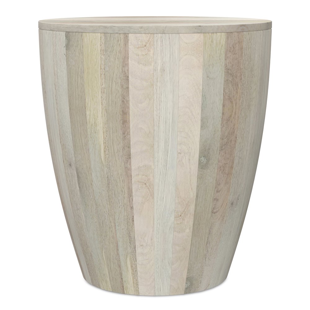 Elmbrook 21 inch Wide Solid Mango Modern End Table in White Wash, Assembled. Picture 2