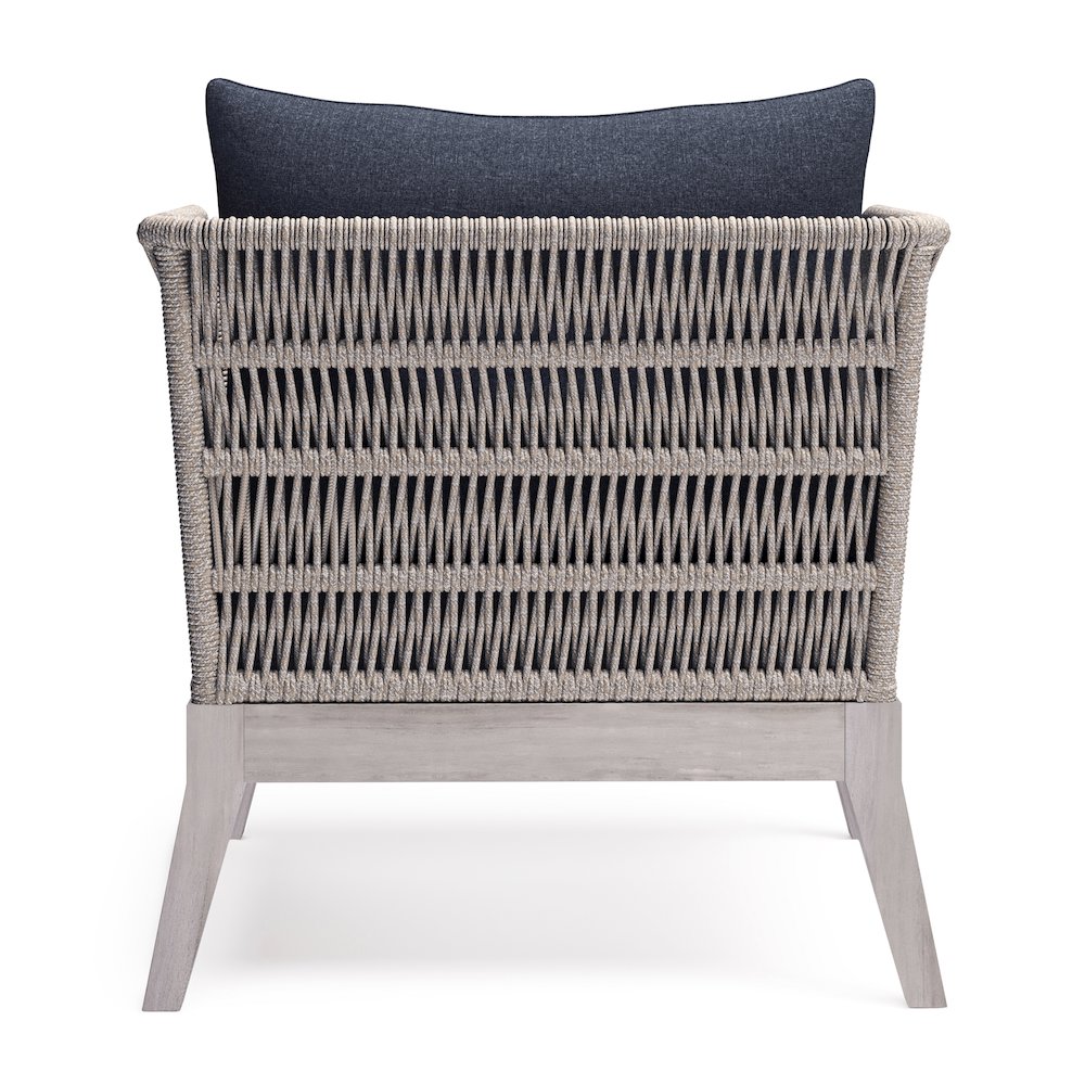 Santiago SOLID ACACIA WOOD Outdoor Conversation Chair in Slate Grey. Picture 4