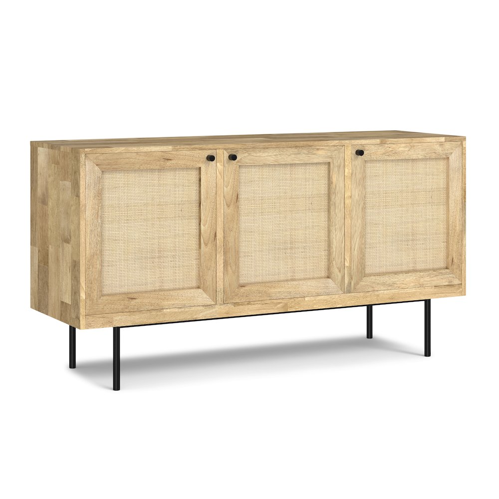 Reeves Solid Mango Wood Sideboard Buffet In Natural. Picture 1