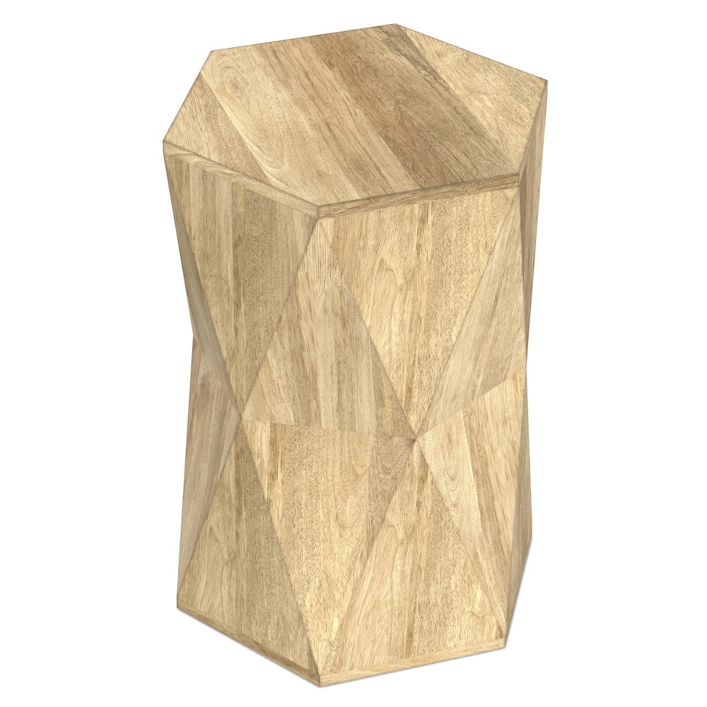 Mckinley 16 inch Wide Solid Wood Contemporary End Table in Natural, Assembled. Picture 3