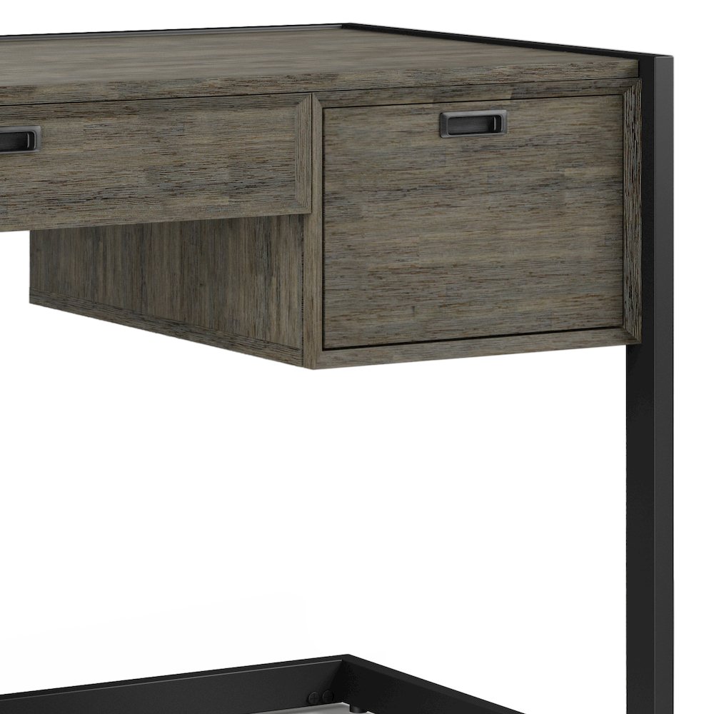 Hampden SOLID ACACIA WOOD Desk in Weathered Grey. Picture 6
