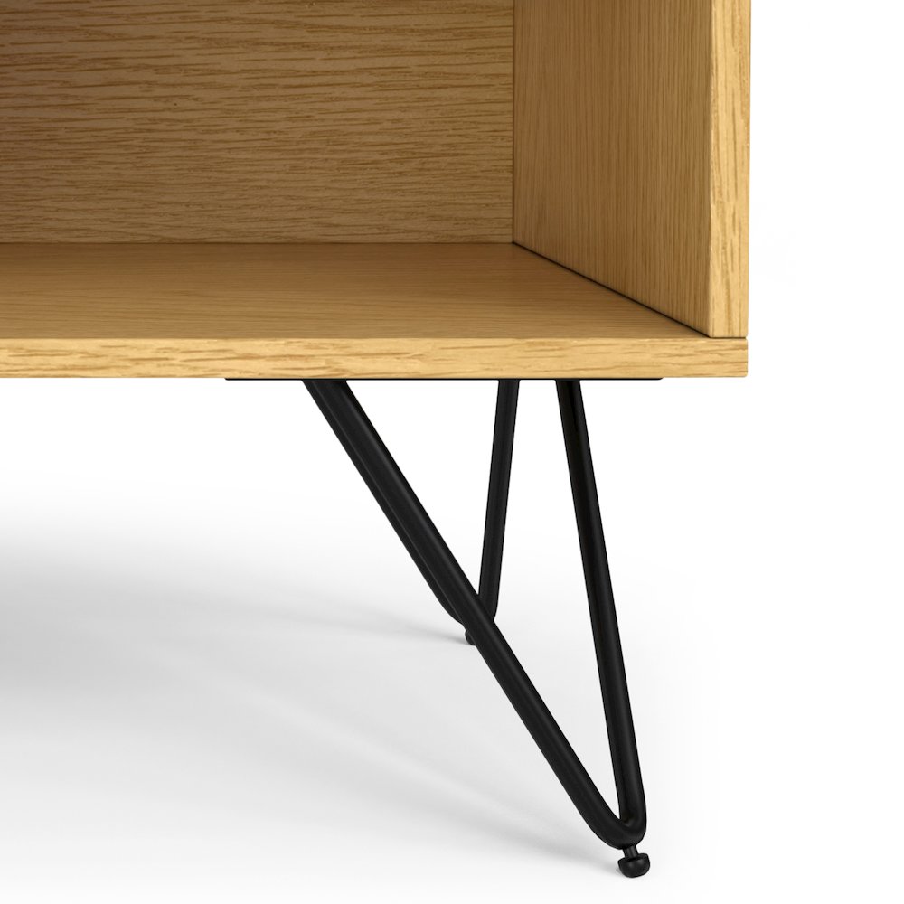 Hunter 20 inch Wide Industrial Nightstand in Oak Veneer. Picture 3