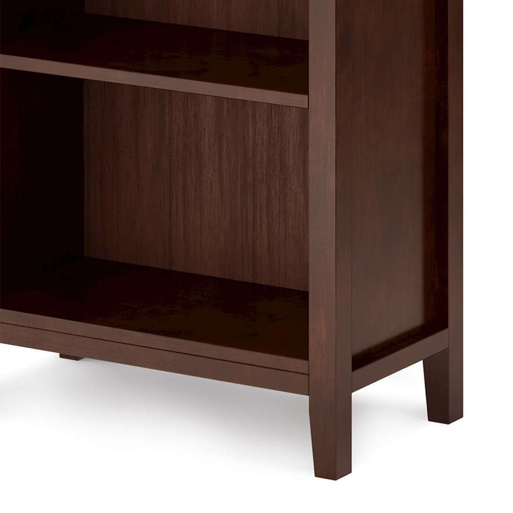 Artisan Solid Wood 5 Shelf Bookcase In Russet Brown. Picture 4