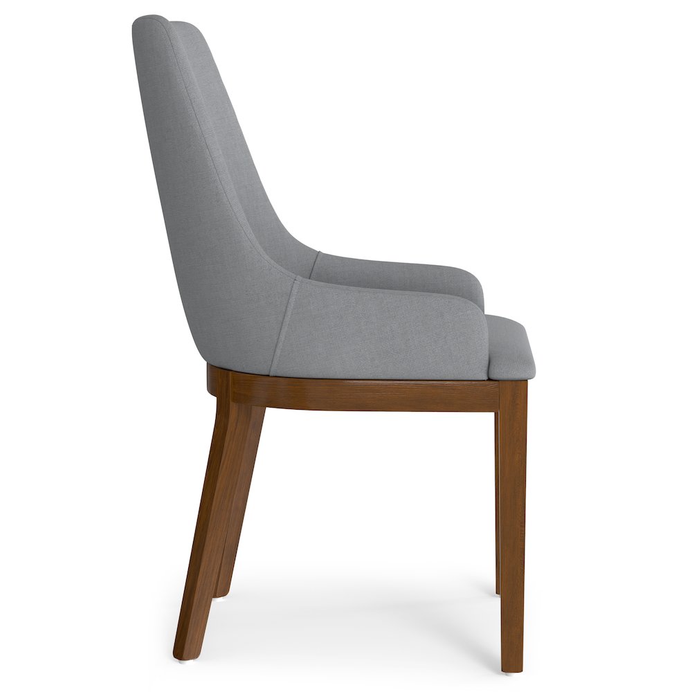Stephanie Dining Chair (Set of 2) in Light Grey Linen Look Fabric. Picture 3