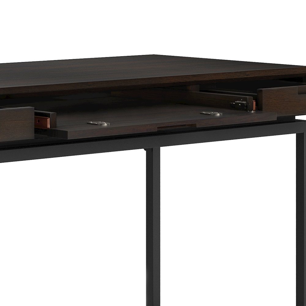 Banting Solid Hardwood Mid Century Desk In Hickory Brown. Picture 4
