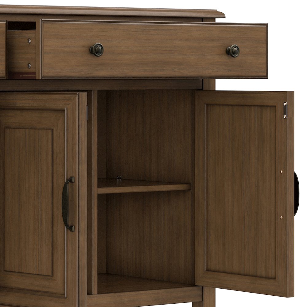 Connaught 67in W Solid Wood Traditional Large Sideboard Buffet Storage Cabinet. Picture 3