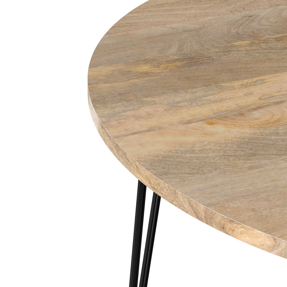 Hunter Solid Mango Wood 45 Inch Round Dining Table In Natural. Picture 8