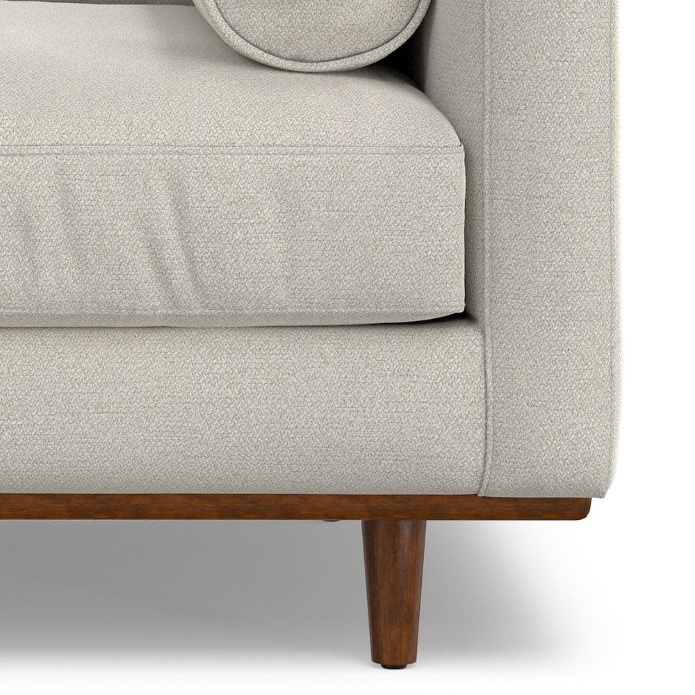 Morrison 42 inch Wide Mid-Century Modern Arm Chair in Cream White. Picture 3