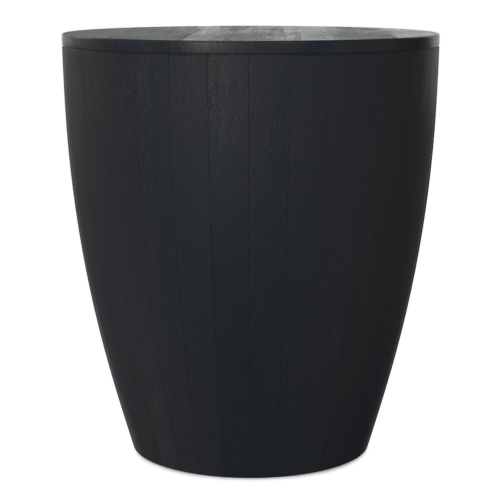 Elmbrook 21 inch Wide Solid Mango Modern End Table in Black, Assembled. Picture 2