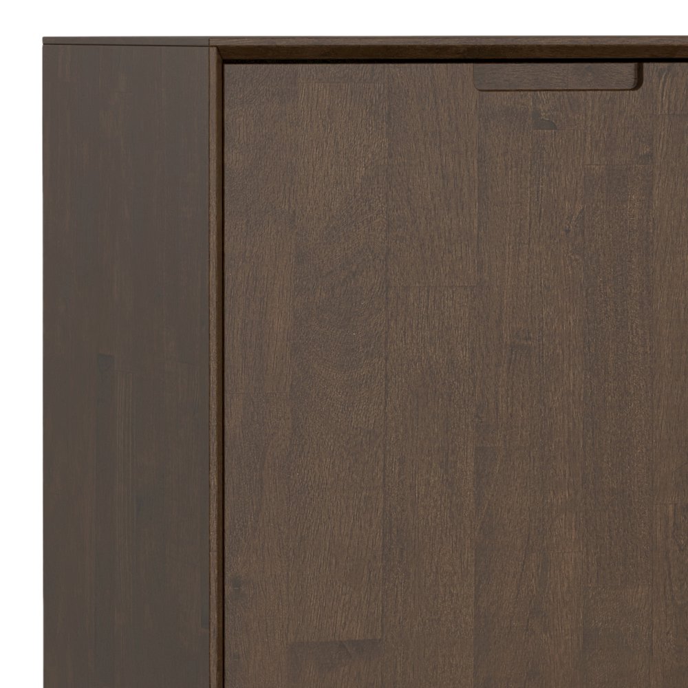 Banting Solid Hardwood 4 Door Sideboard Buffet In Walnut Brown. Picture 2