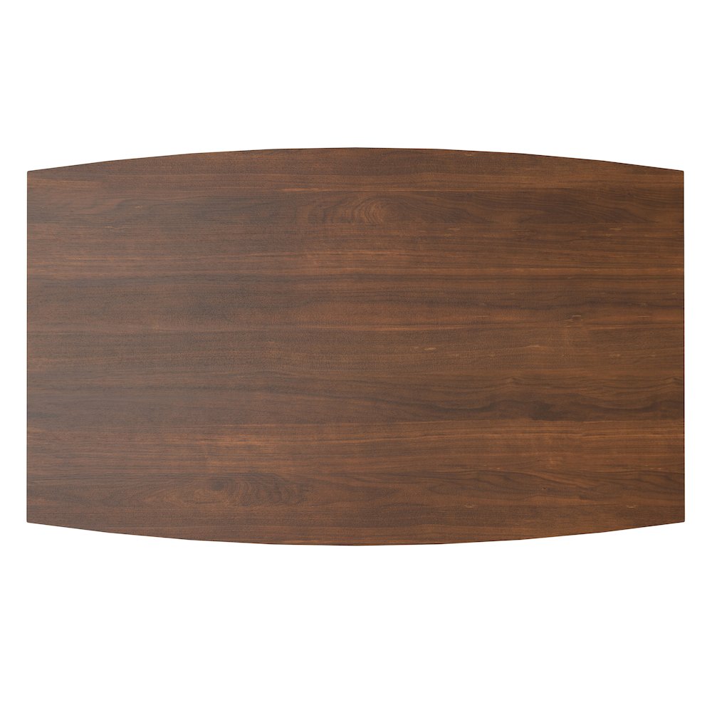 Draper Solid Wood Mid Century Rectangle Dining Table In Walnut Veneer. Picture 8