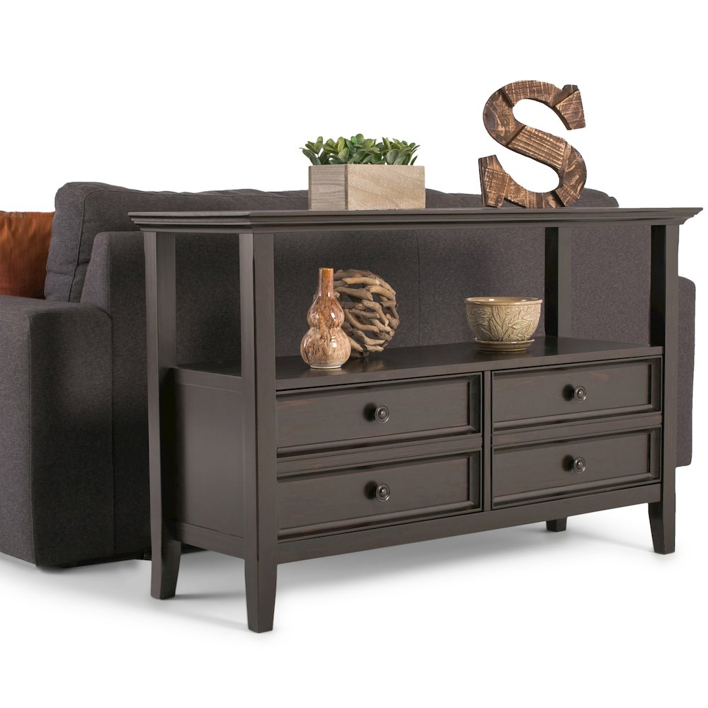 Amherst Solid Wood Console Sofa Table In Hickory Brown. Picture 5