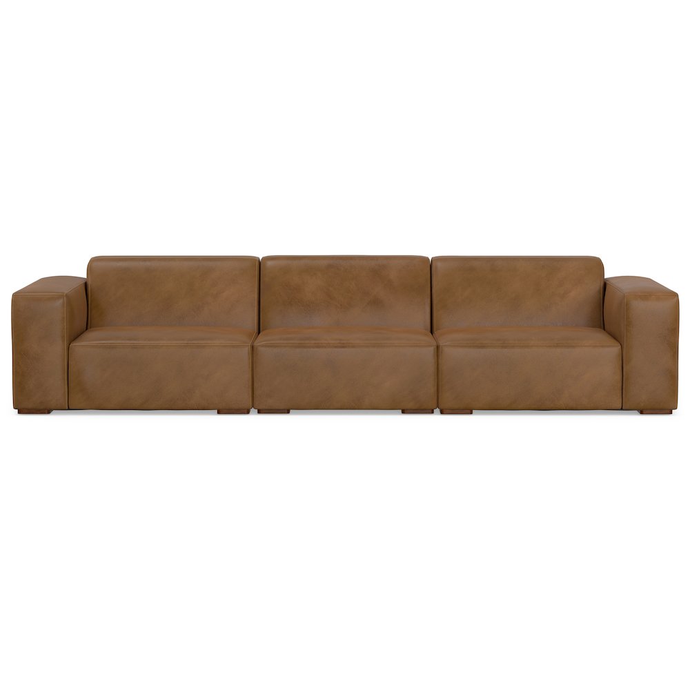 Rex 3-Seater Modular Sofa In Genuine Leather. Picture 1