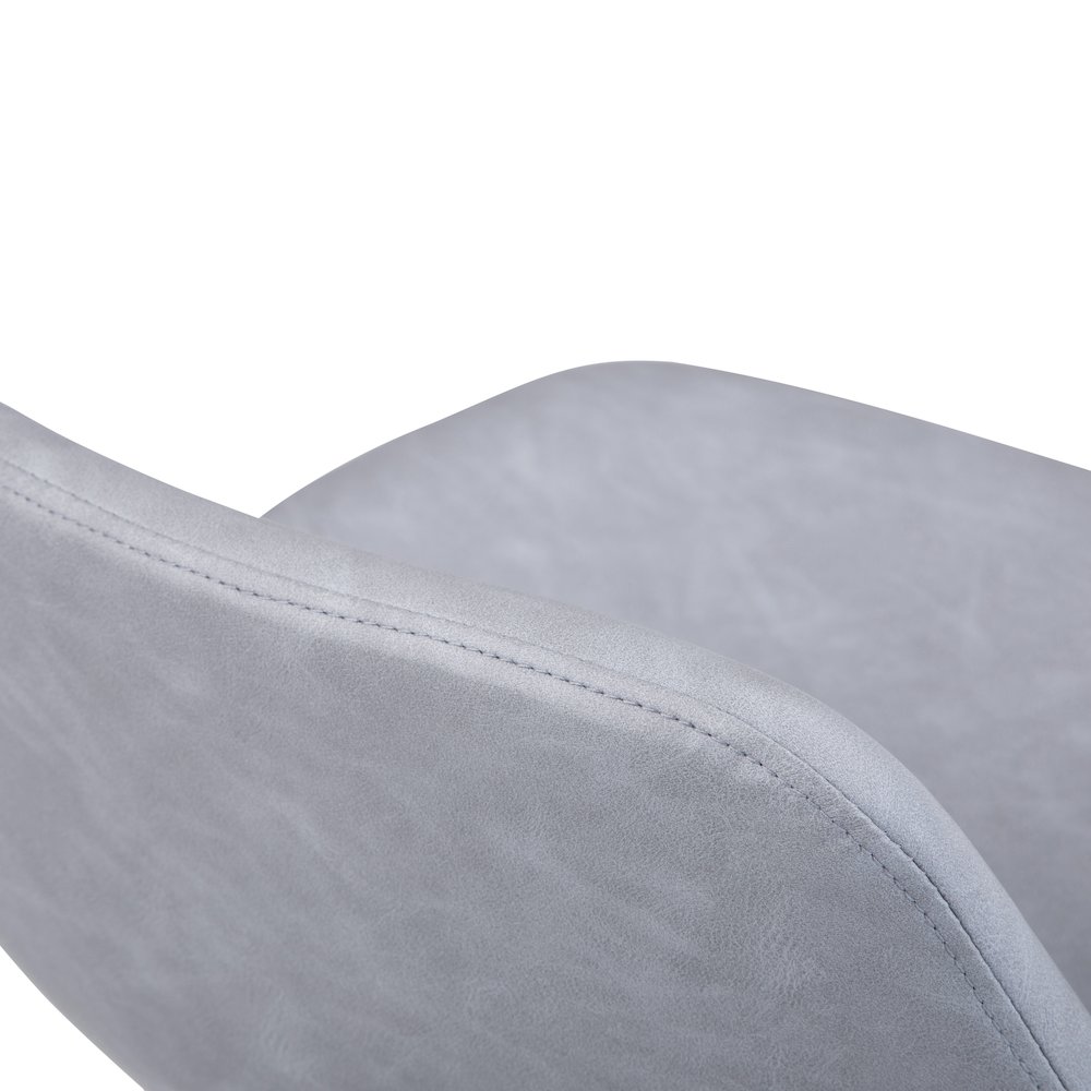 Bentwood Counter Height Stool (Set Of 2) In Stone Grey Vegan Faux Leather. Picture 3