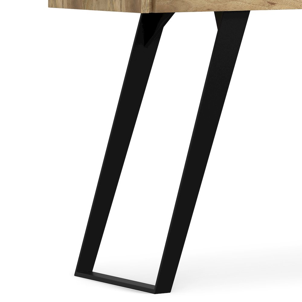 Lowry Solid Mango Wood Console Sofa Table In Natural. Picture 4