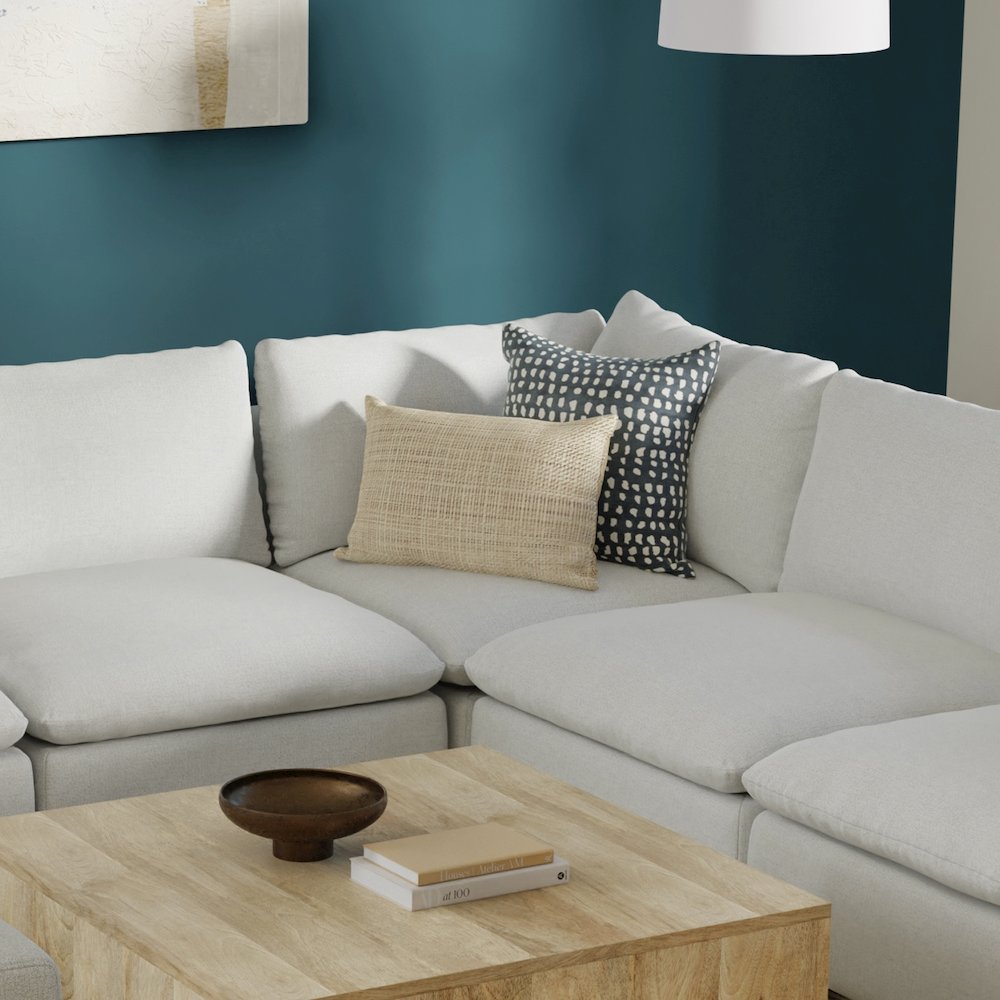 Jasmine Corner Sofa Module In Velvety Chenille Performance Fabric. Picture 5