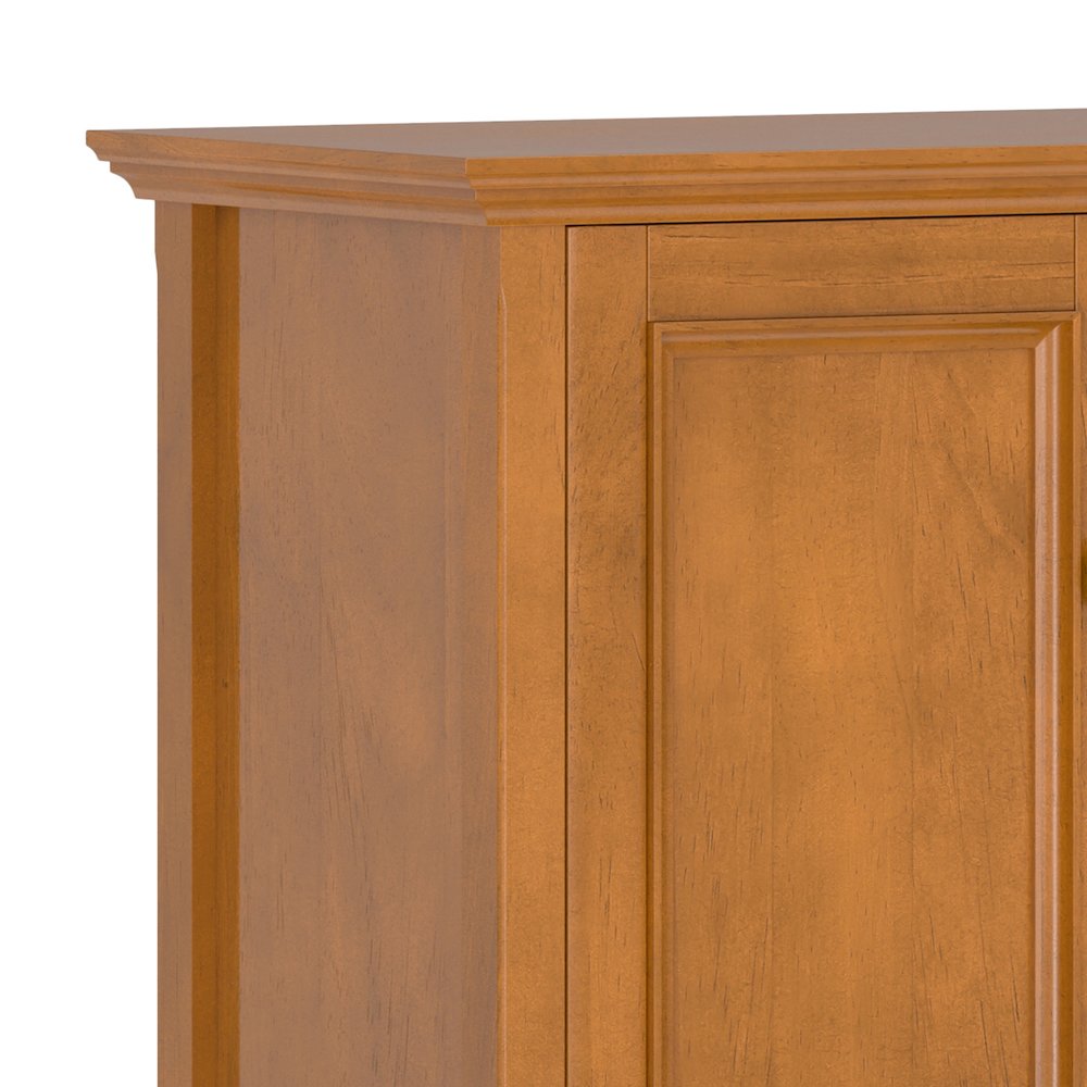 66 inch Wide Solid Wood 4 Door Storage Cabinet in Light Golden Brown. Picture 2