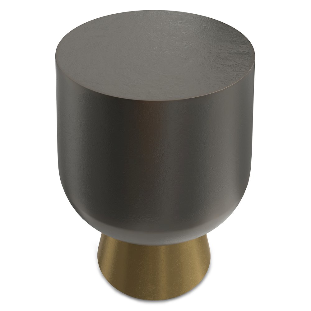 Anthony Cast Aluminum Side Table in Antique Bronze/Antique Brass. Picture 5