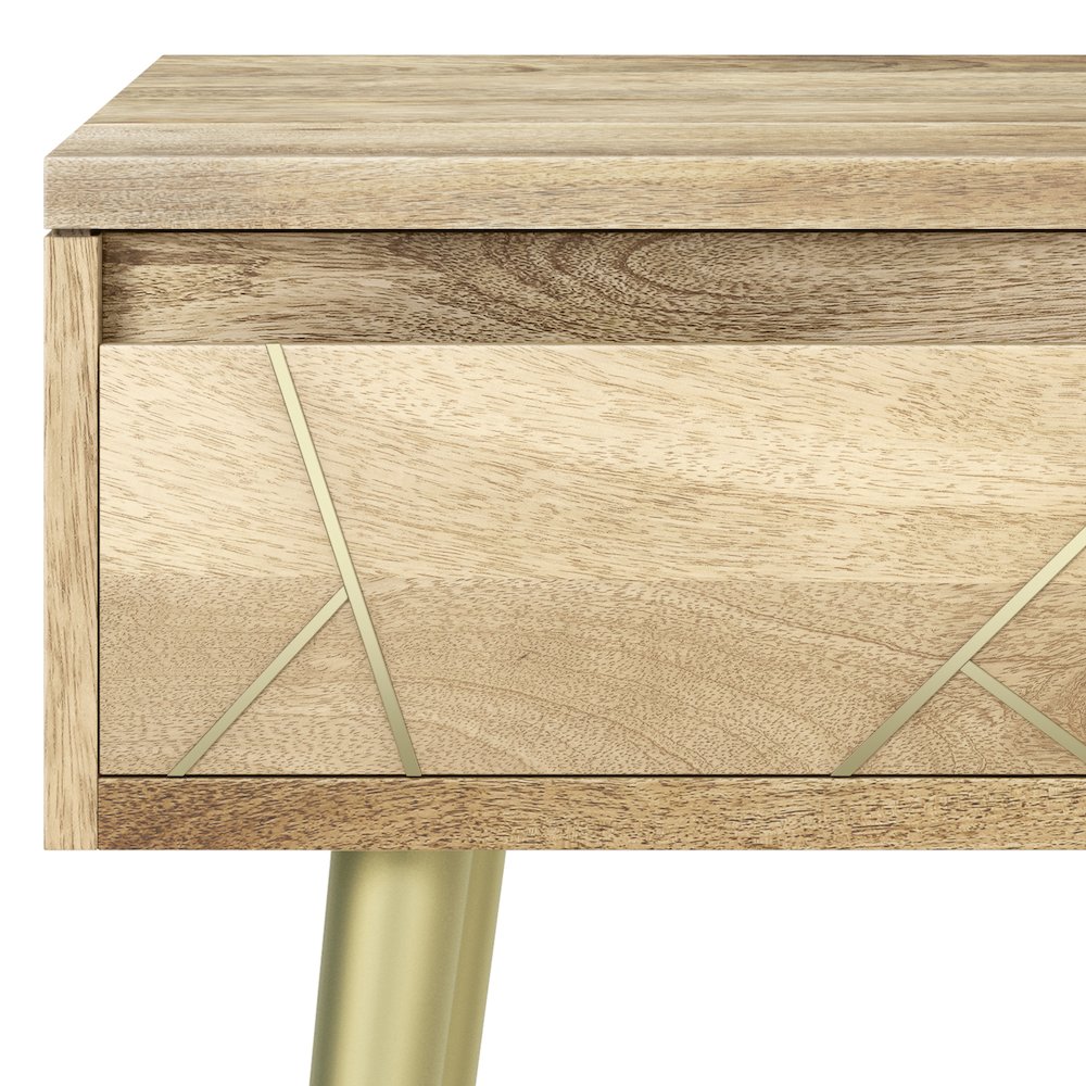 Jager Solid Mango Wood Side Table In Natural. Picture 2