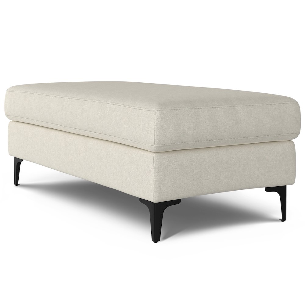 Ava Large Rectangular Ottoman In Tightly Woven Performance Fabric. Picture 2
