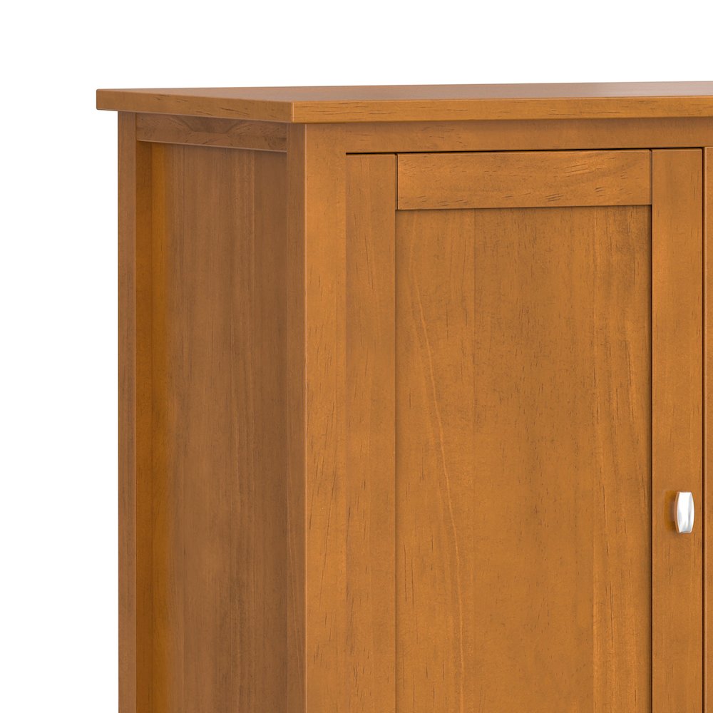 54 inch Wide Transitional Storage Cabinet with Wine Rack in Light Golden Brown. Picture 2