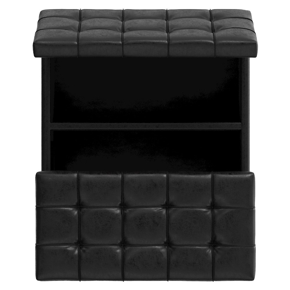 30 inch Wide Square Small Coffee Table Storage Ottoman. Picture 3