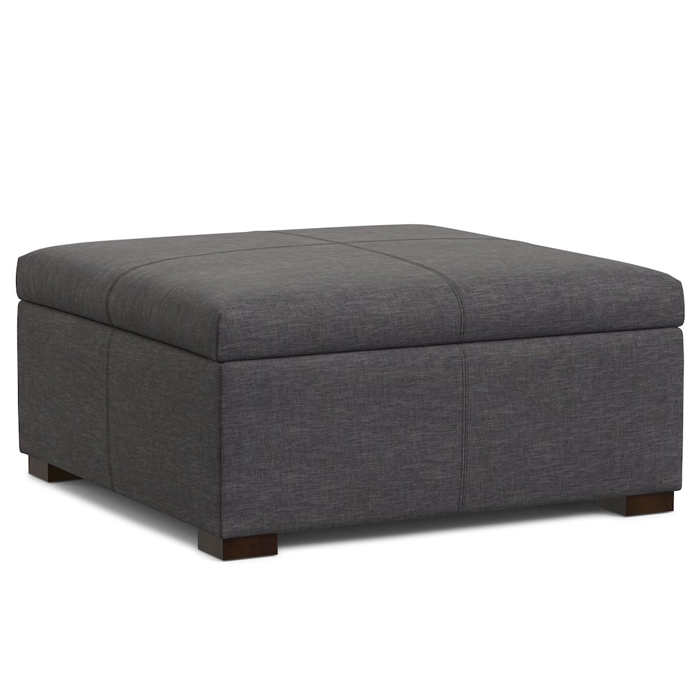 36 inch Wide Contemporary Square Square Coffee Table Storage Ottoman. Picture 1