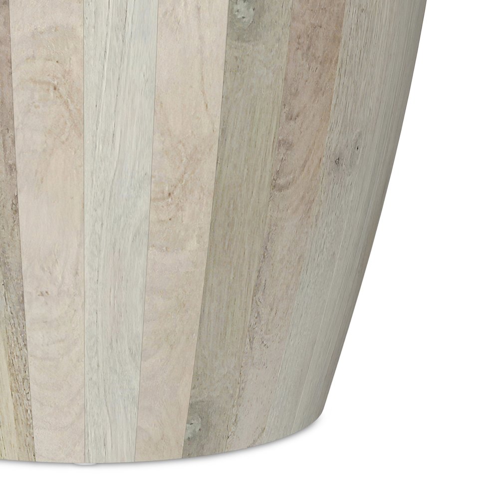 Elmbrook 21 inch Wide Solid Mango Modern End Table in White Wash, Assembled. Picture 5
