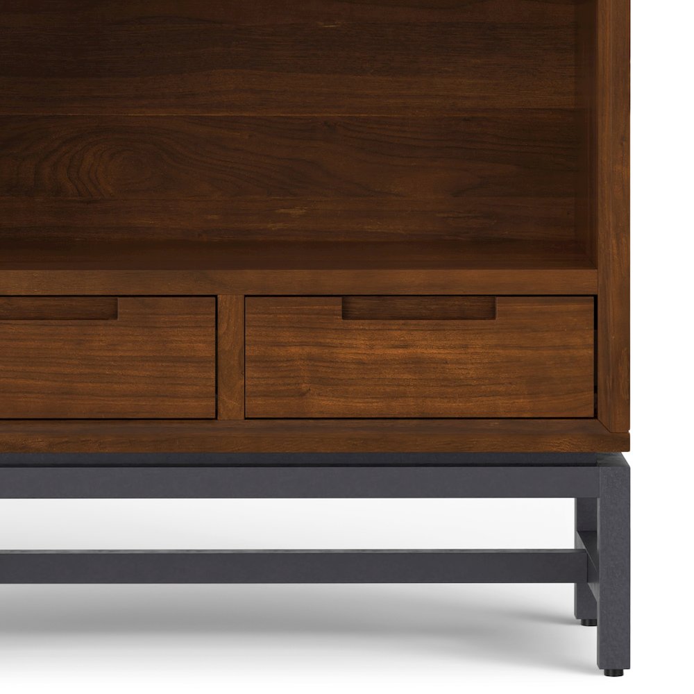 Banting Solid Wood Mid Century Bookcase In Walnut Veneer. Picture 3