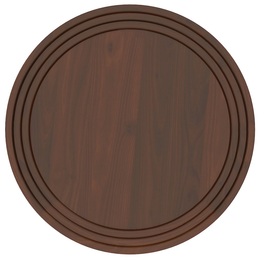 Clairmont Solid Acacia Wood Round Side Table In Cognac. Picture 4
