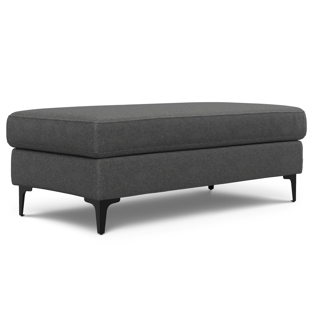 Ava Large Rectangular Ottoman In Tightly Woven Performance Fabric. Picture 1