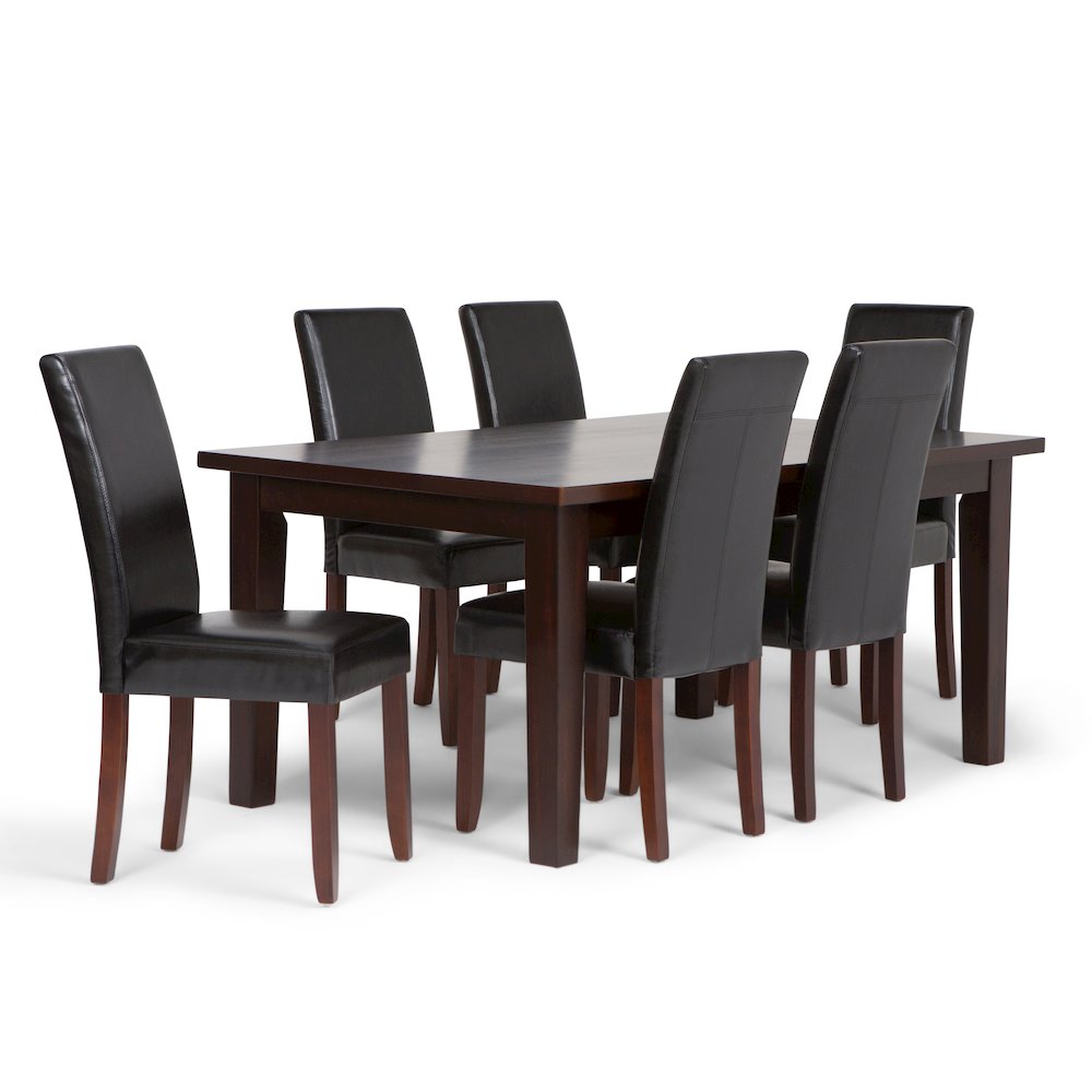 Acadian Solid Hardwood 7 Piece Dining Set In Midnight Black. Picture 1