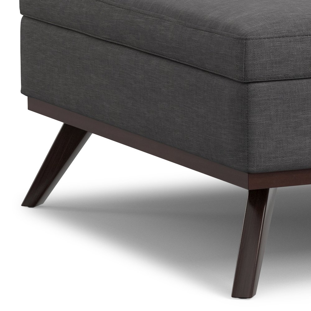 40 inch Wide Mid Century Modern Square XL Coffee Table Storage Ottoman. Picture 4