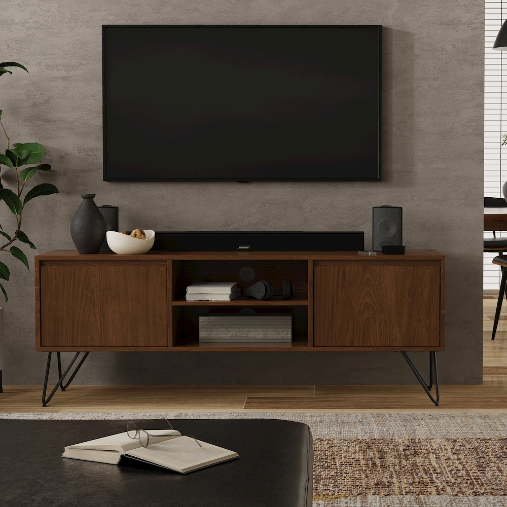 Hunter Tv Media Stand In Walnut Veneer. Picture 5