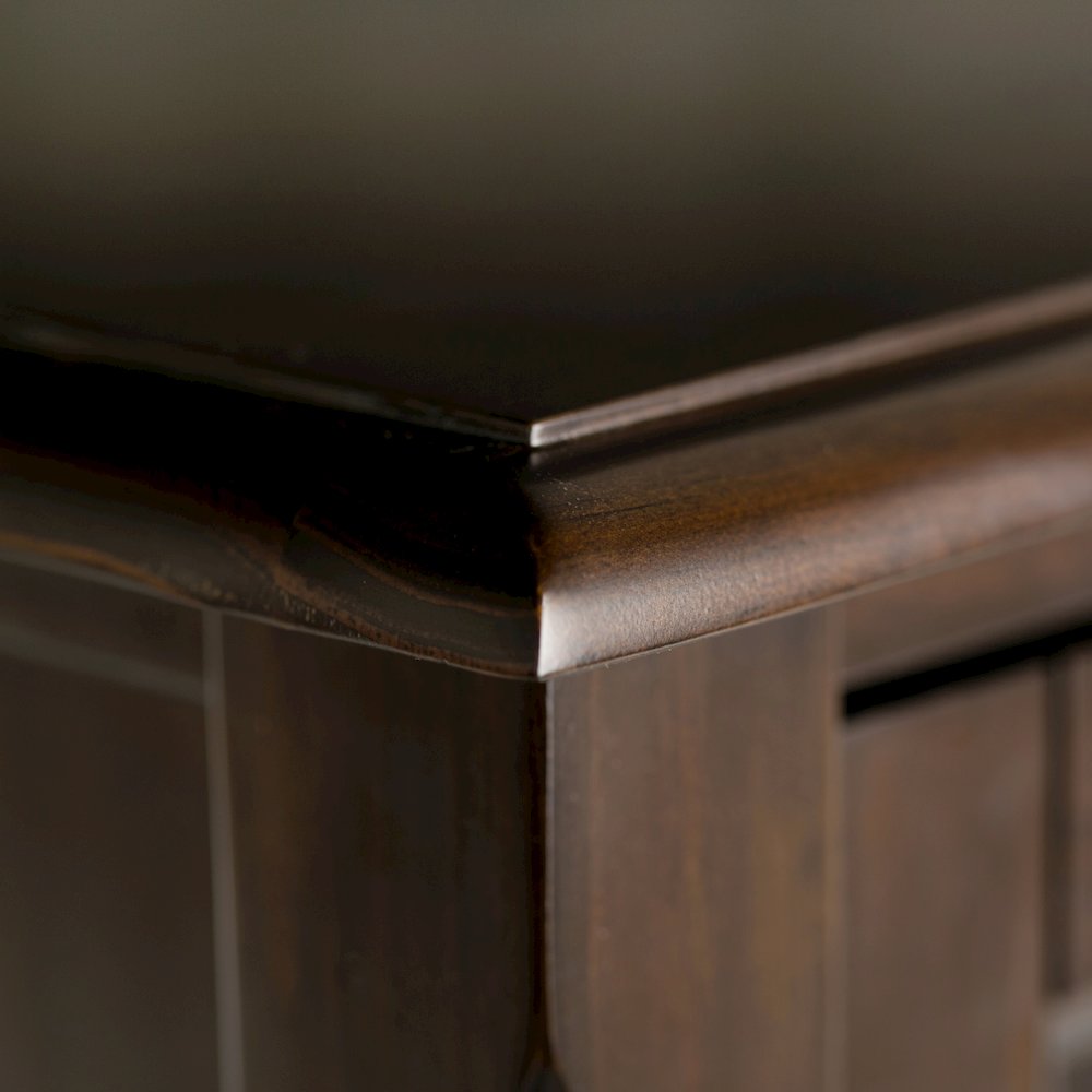 Tall Tv Media Stand In Mahogany Brown For Tvs Up To 60 Inches. Picture 2