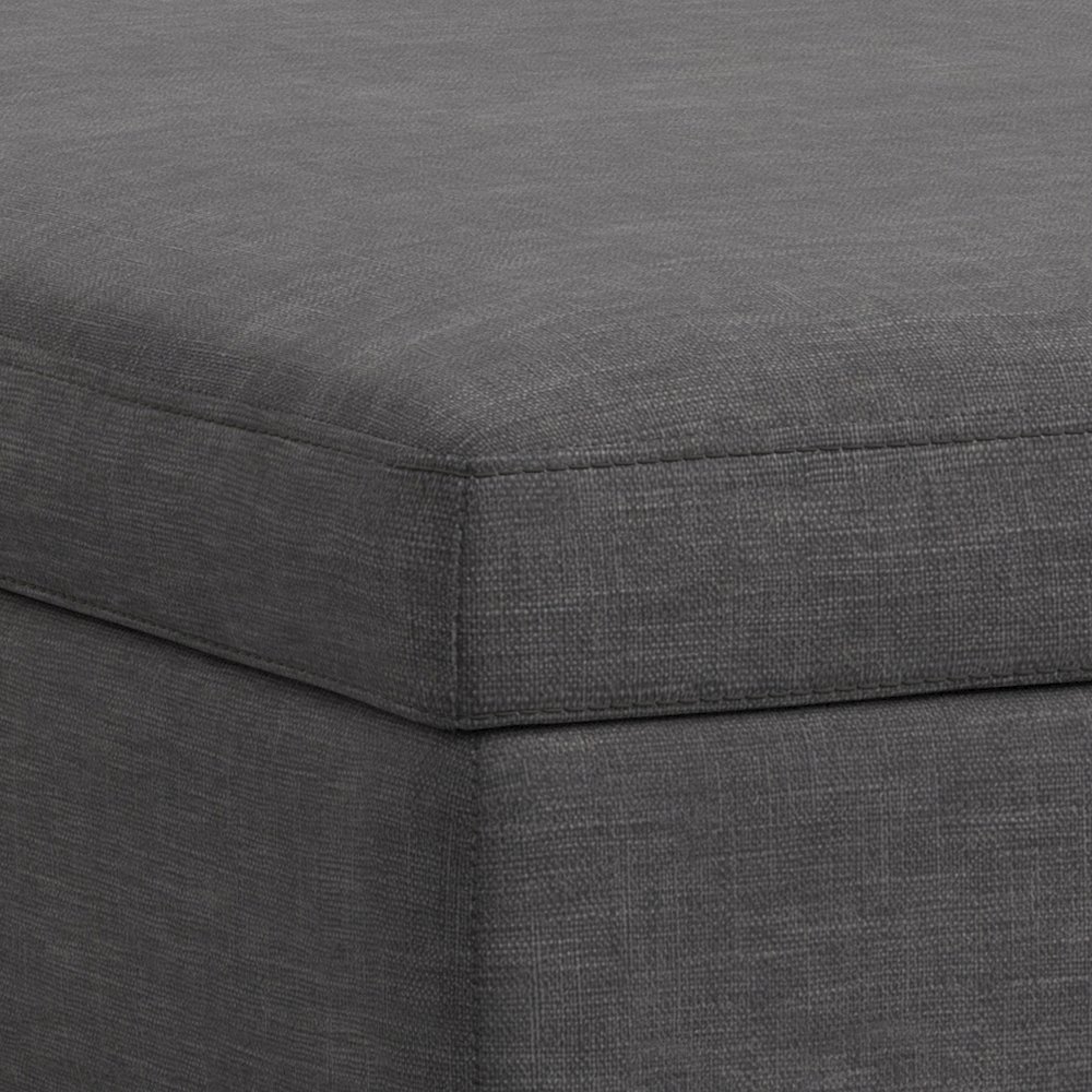 40 inch Wide Mid Century Modern Square XL Coffee Table Storage Ottoman. Picture 5