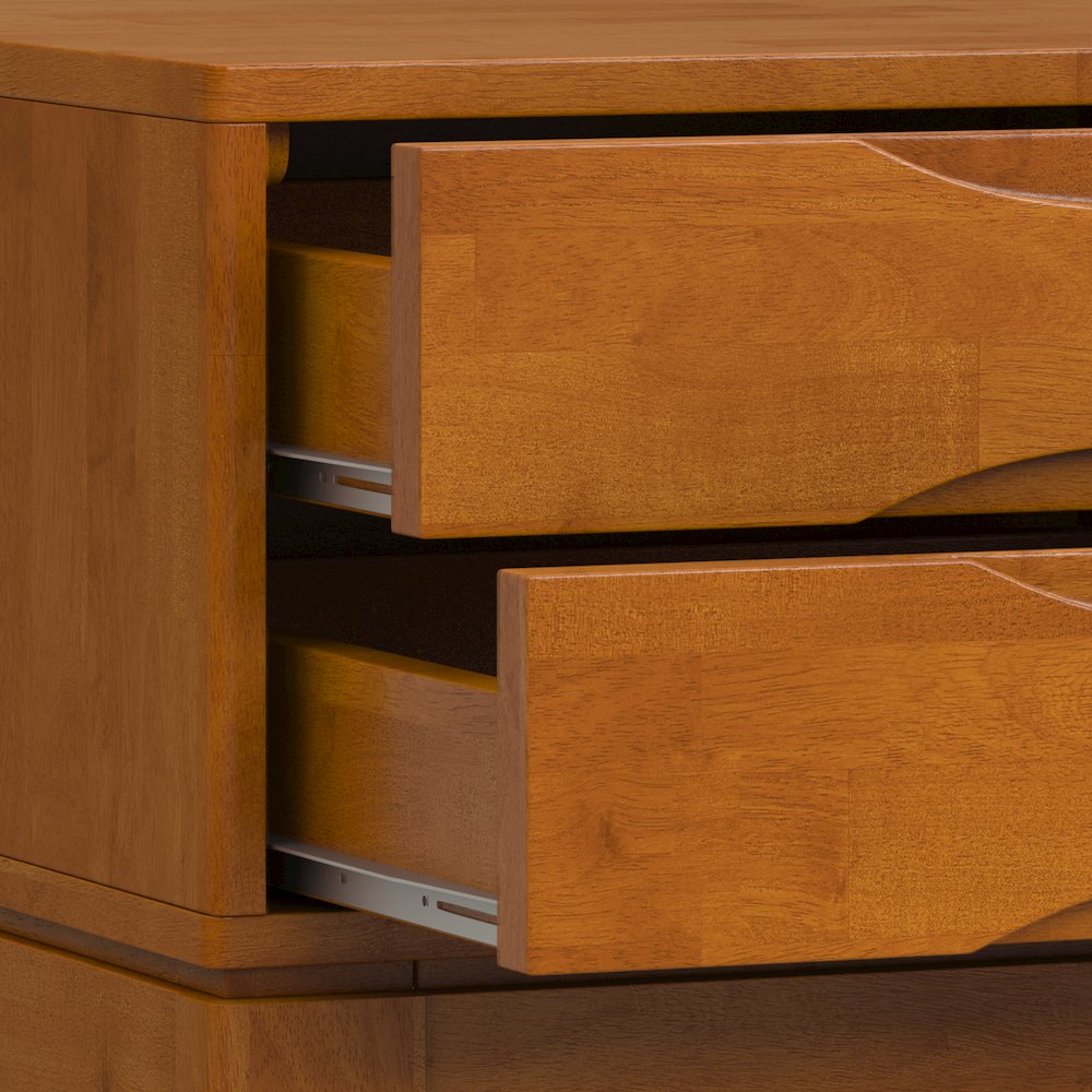 Harper Solid Hardwood End Table In Teak Brown. Picture 4