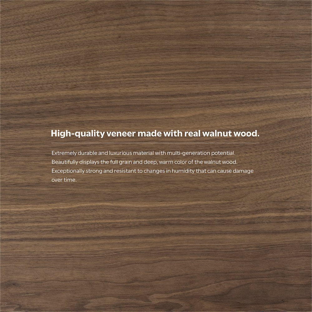 Draper Solid Wood Mid Century Rectangle Dining Table In Walnut Veneer. Picture 3
