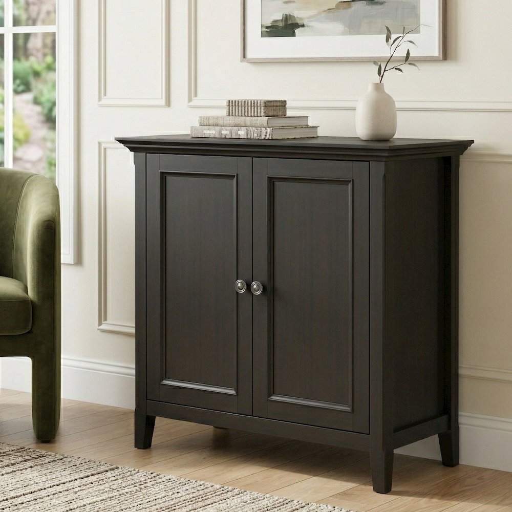 Amherst 37 inch Wide Solid Wood Transitional 2 Door Storage Cabinet. Picture 2