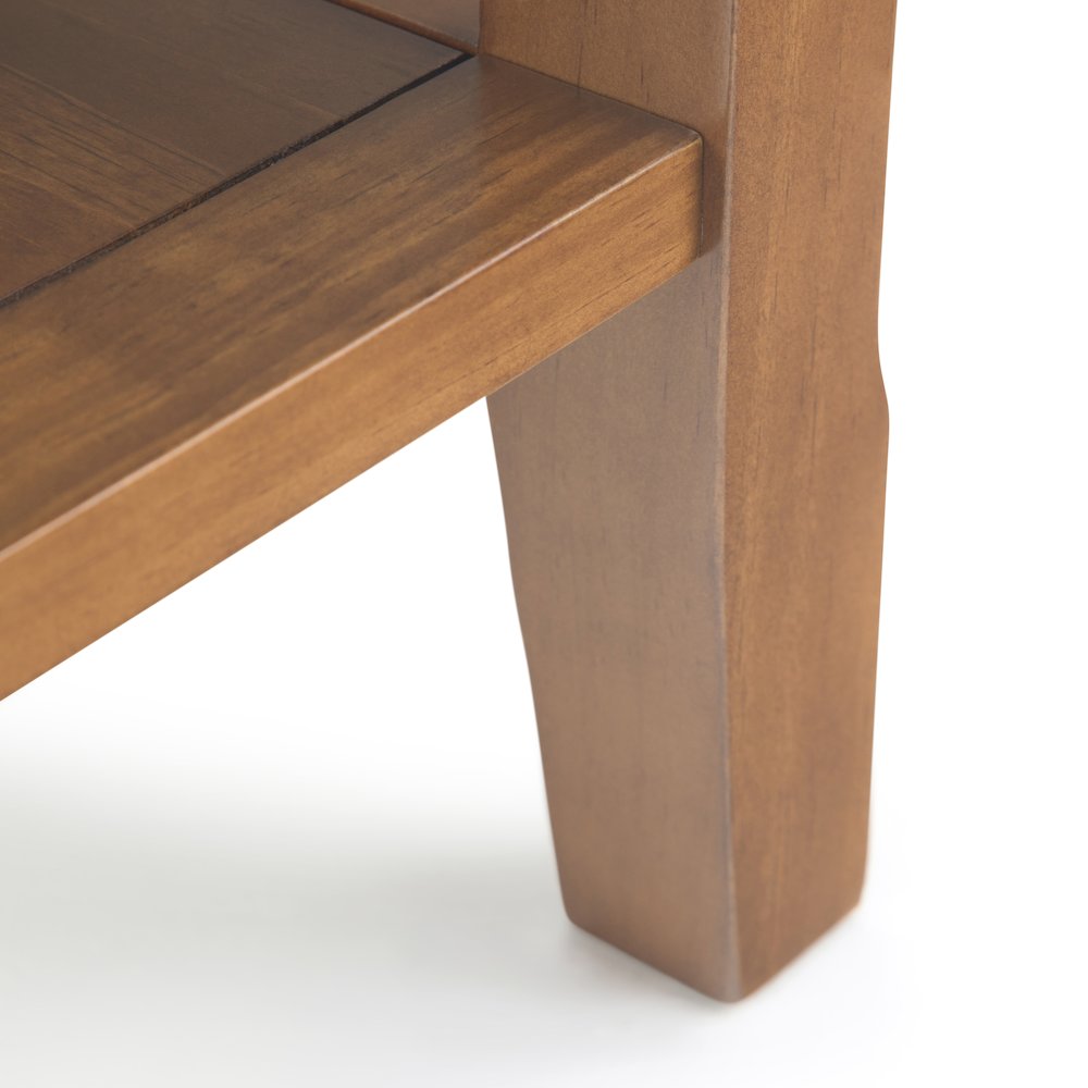 14 inch Transitional Narrow Side Table in Light Golden Brown (Set of 2). Picture 4