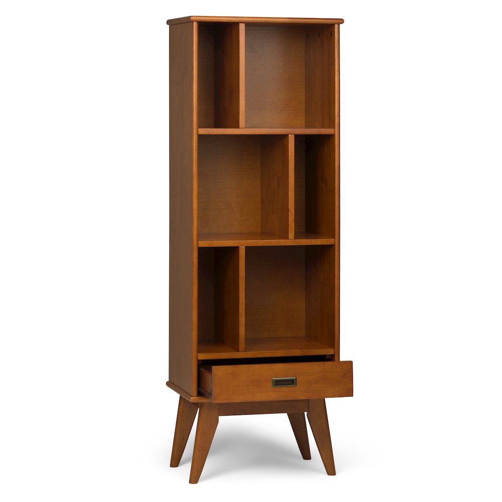 60 inch Wide TV Stand with Two 22 inch Wide Bookcases in Teak Brown (Set of 3). Picture 5