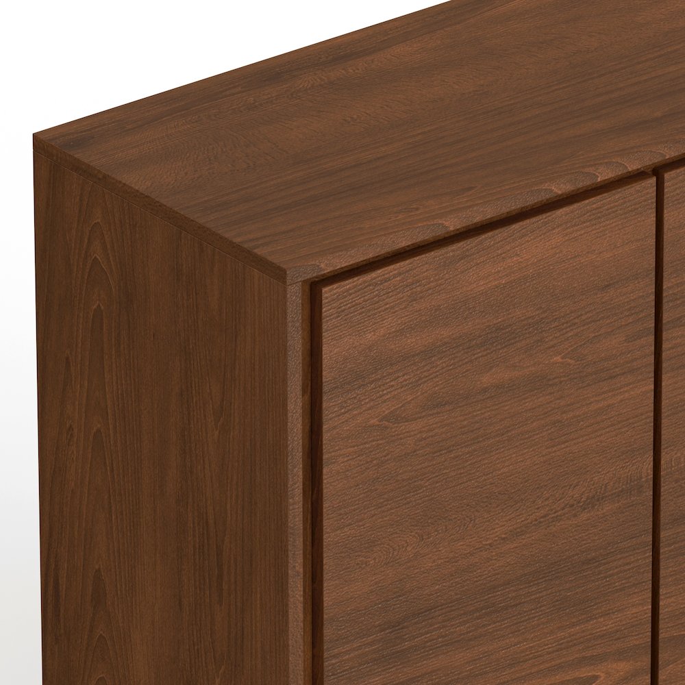 Lowry Solid Wood Medium Storage Cabinet In Walnut Veneer. Picture 2