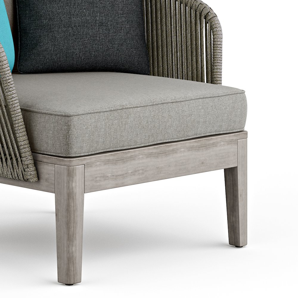 Carmel SOLID ACACIA WOOD Outdoor Conversation Chair in Sand Drift. Picture 6