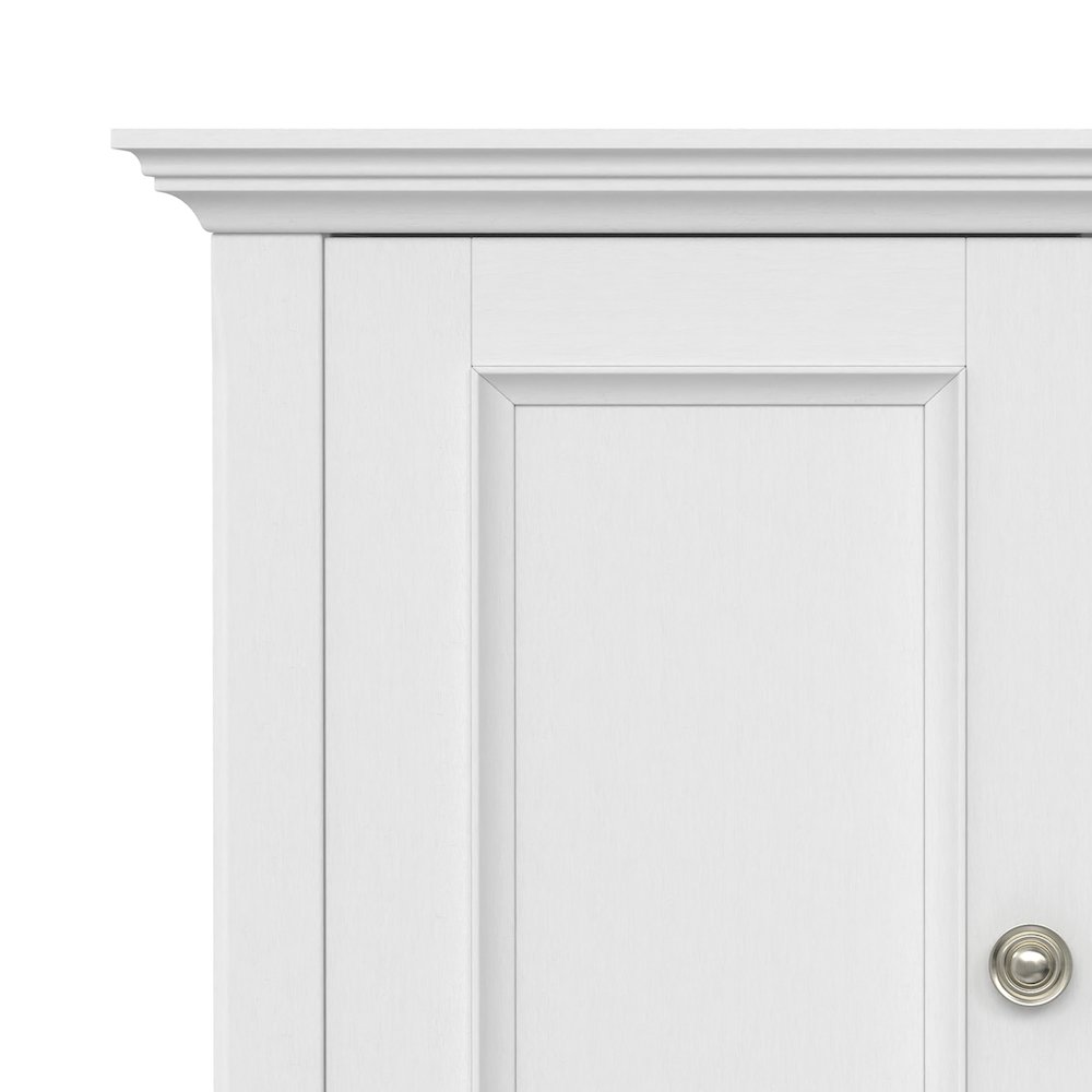 Amherst 32 inch Wide Solid Wood Transitional Low Storage Cabinet in White. Picture 5