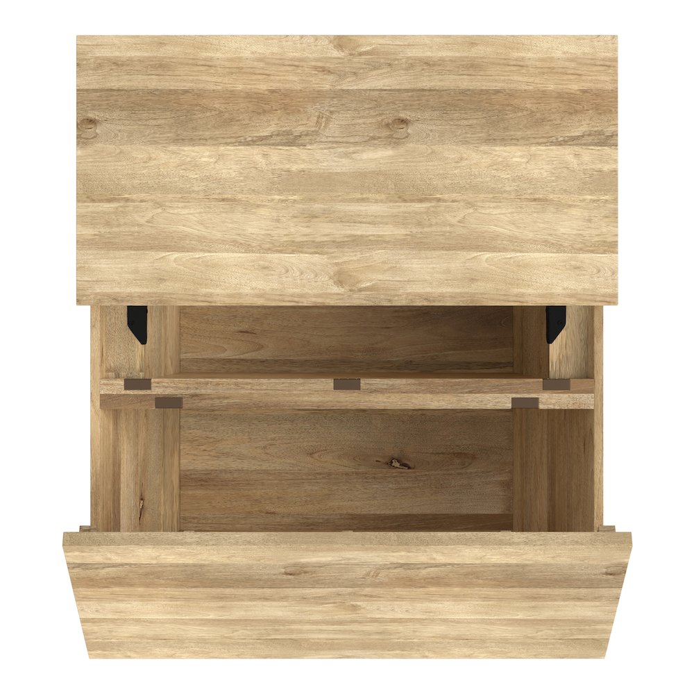 Abba 36 inch Wide Solid Mango Modern Lift Top Coffee Table in Natural. Picture 4