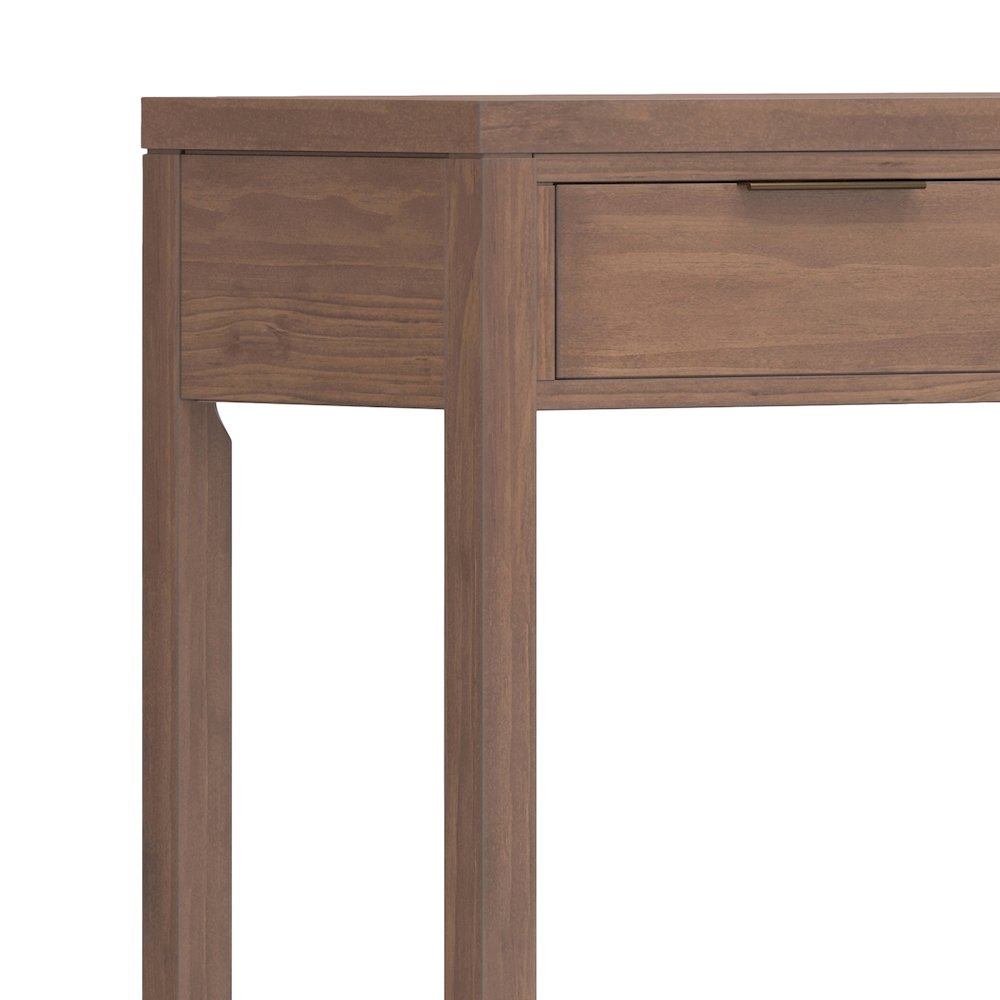 60 inch Wide Solid Wood Contemporary Console Table in Medium Saddle Brown. Picture 2