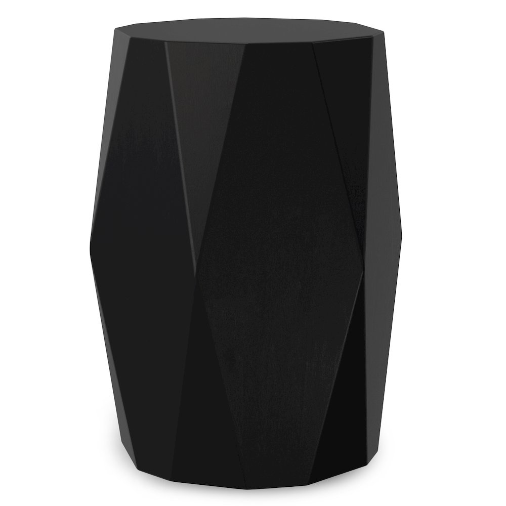 Judson 15 Inch Wide Solid Mango Contemporary End Table In Black. Picture 1